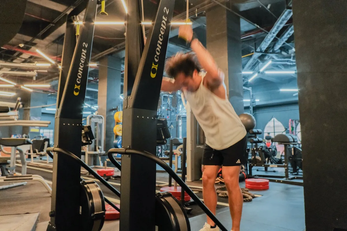 Hyrox prep training at Gold's Gym Metcon